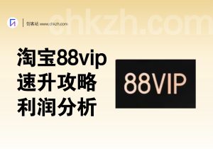 淘宝88VIP_速升攻略+利润分析+避坑经验-创客站